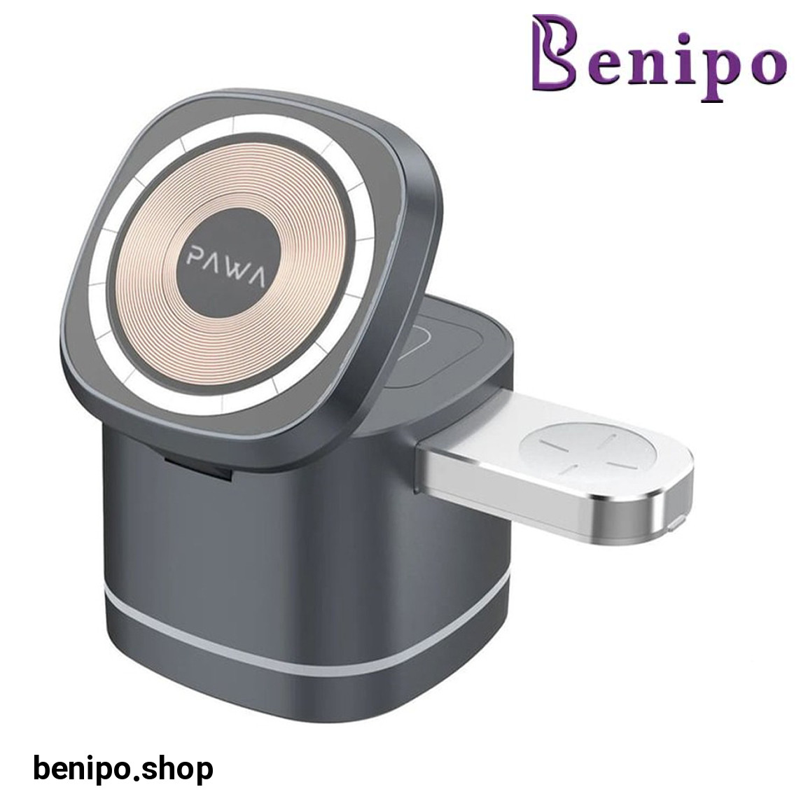 شارژر 3 کاره وایرلس مدل CUBE 3IN1 MAGNETIC MULTI CHARGER