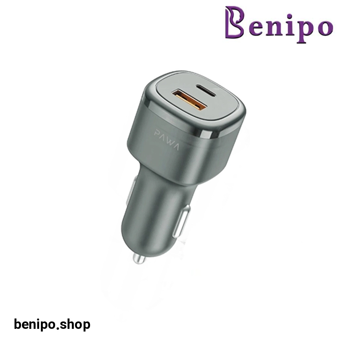 شارژر فندکی 50W با کابل تایپ سی به لایتنیگ  مدل SOLID CAR CHARGER 50W CC50QCL