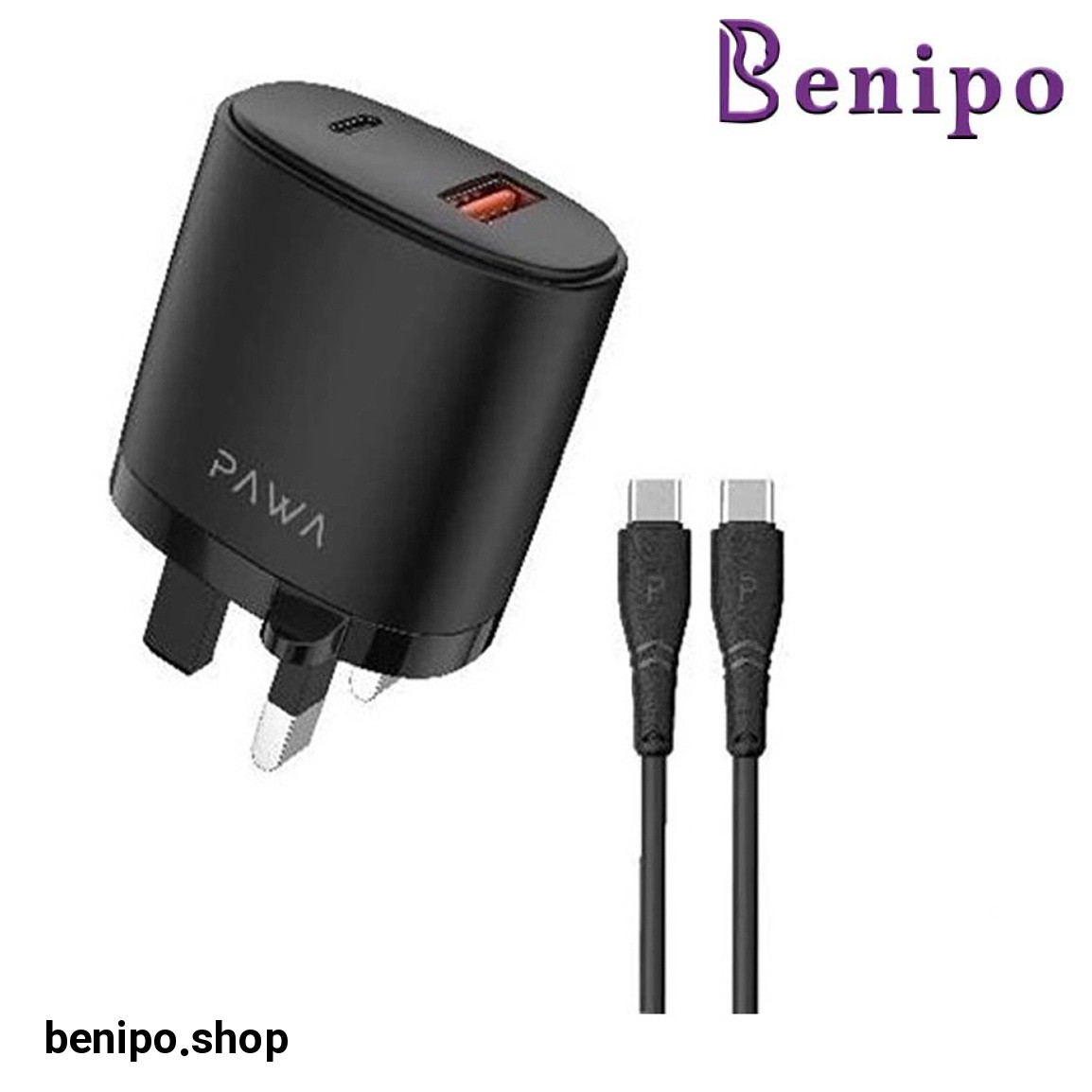 آداپتور 38W و کابل تایپ سی به تایپ سی مدل  TRAVEL CHARGER PACK PDQC3uKCC