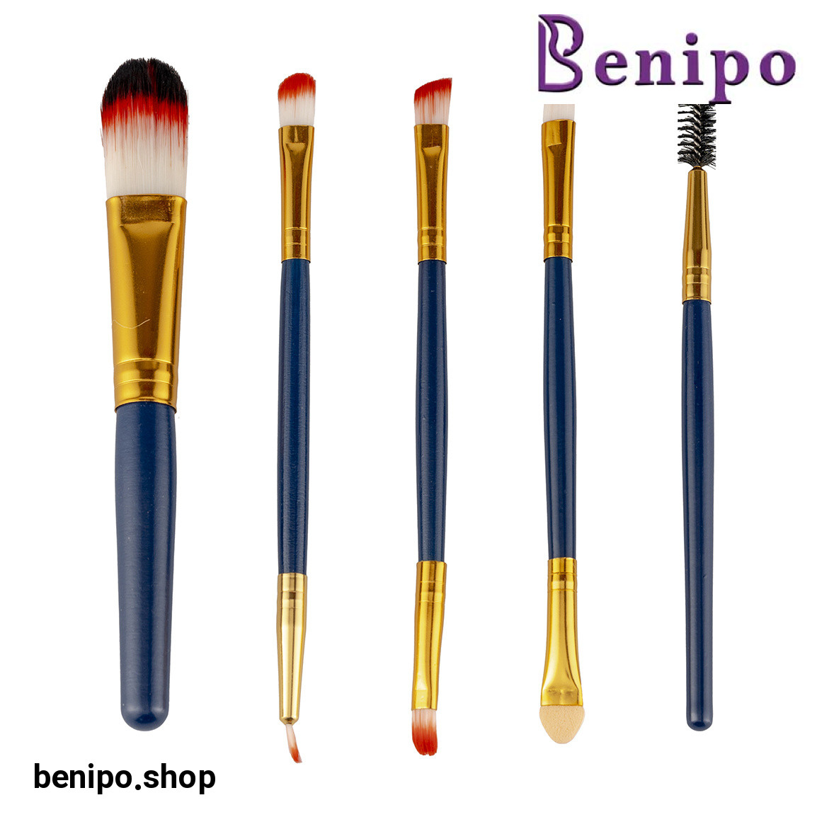 ست براش آرایشی بسته 5 عددی