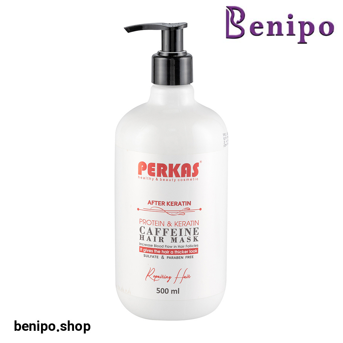 ماسک مو تنظیم کننده چربی مو مدل کافئین مناسب انواع مو حجم 500 میلی لیتر