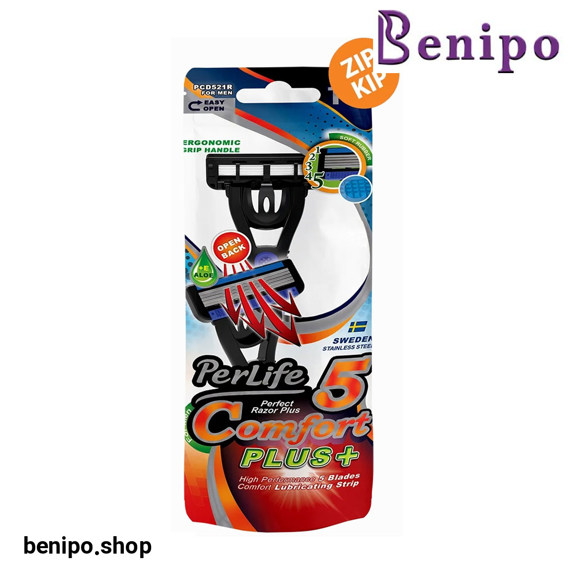 خود تراش پنج تیغه مدل Comfort5 Plus کد C510 پنج بسته یک عددی