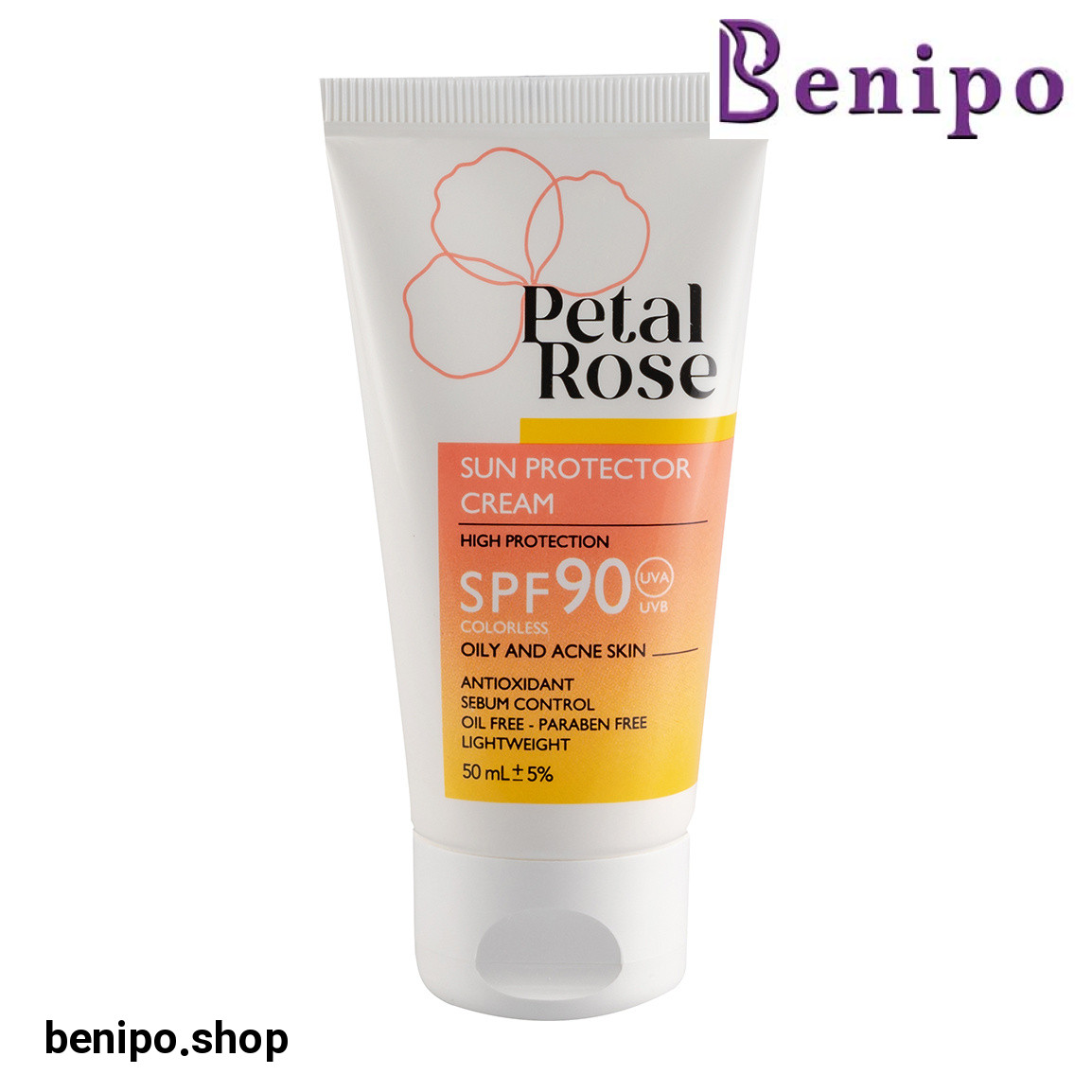 ضد آفتاب بی رنگ با SPF90 مناسب پوست چرب حجم 50 میلی لیتر