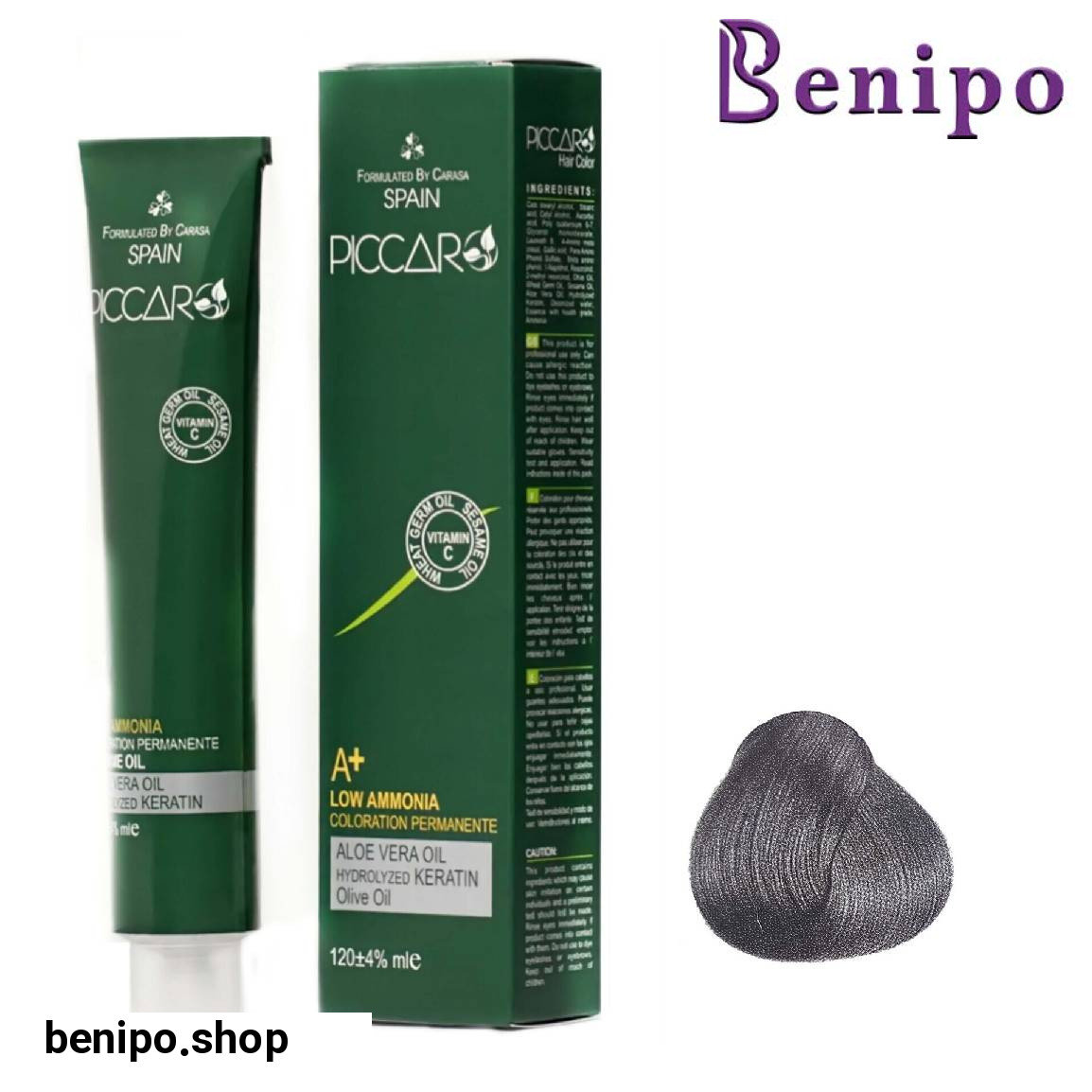 رنگ مو سری خاکستری Ash حجم 120 میلی لیتر