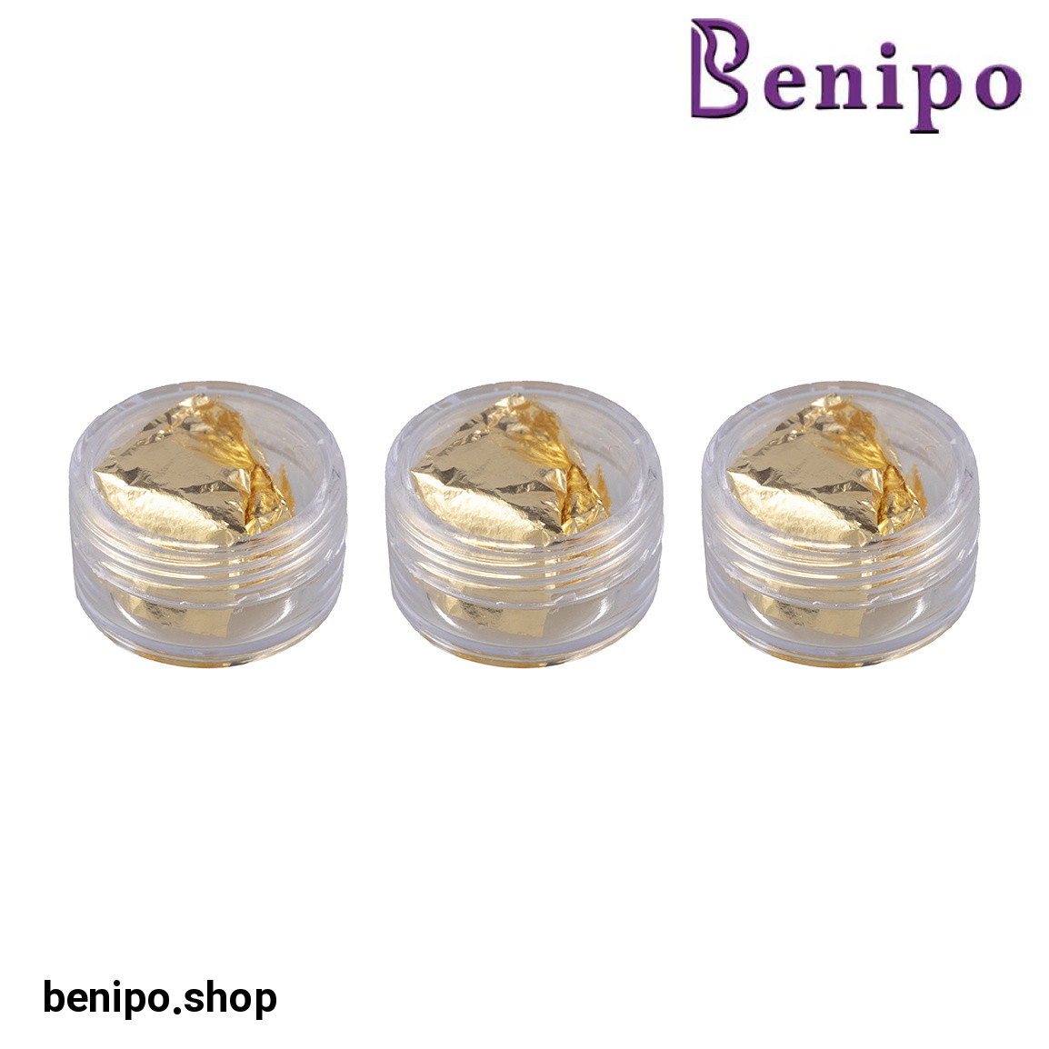 فویل ناخن مدل ورق طلا بسته 3 عددی