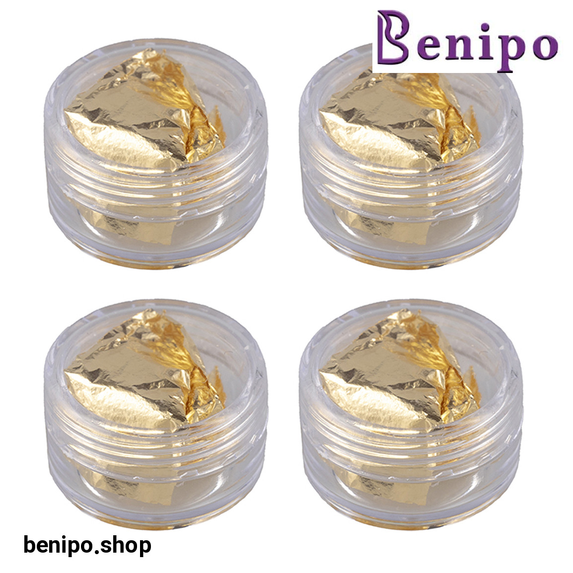 فویل ناخن مدل ورق طلا بسته 4 عددی