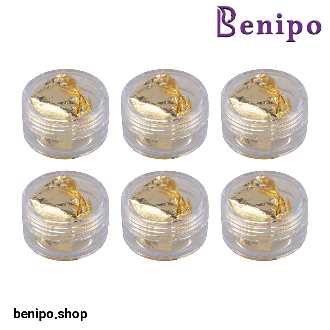 فویل ناخن مدل ورق طلا بسته 6 عددی