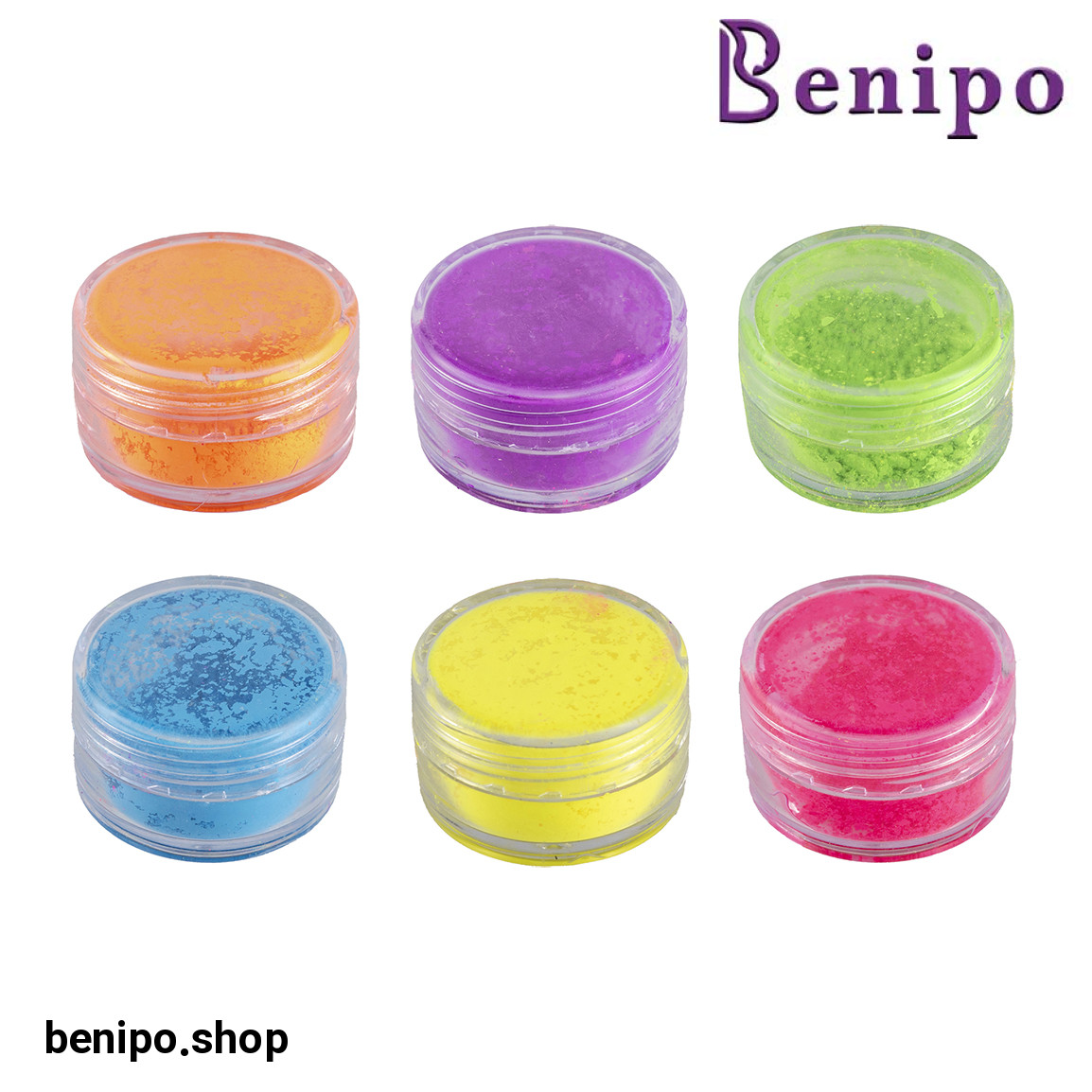 پودر پیگمنت ناخن مدل MuCLR-06 بسته 6 عددی با ارسال رنگ رندوم