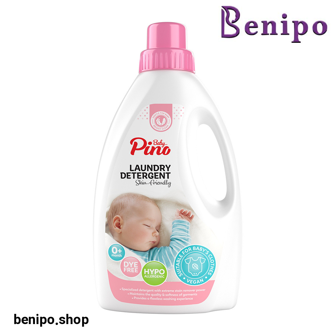 مایع لباس شویی کودک و نوزاد مدل صورتی حجم 2000 گرم