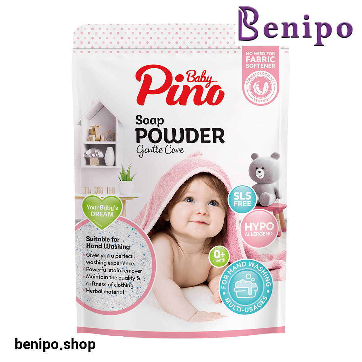 پودر صابون نوزاد مناسب شستشو با دست حجم 800 گرم