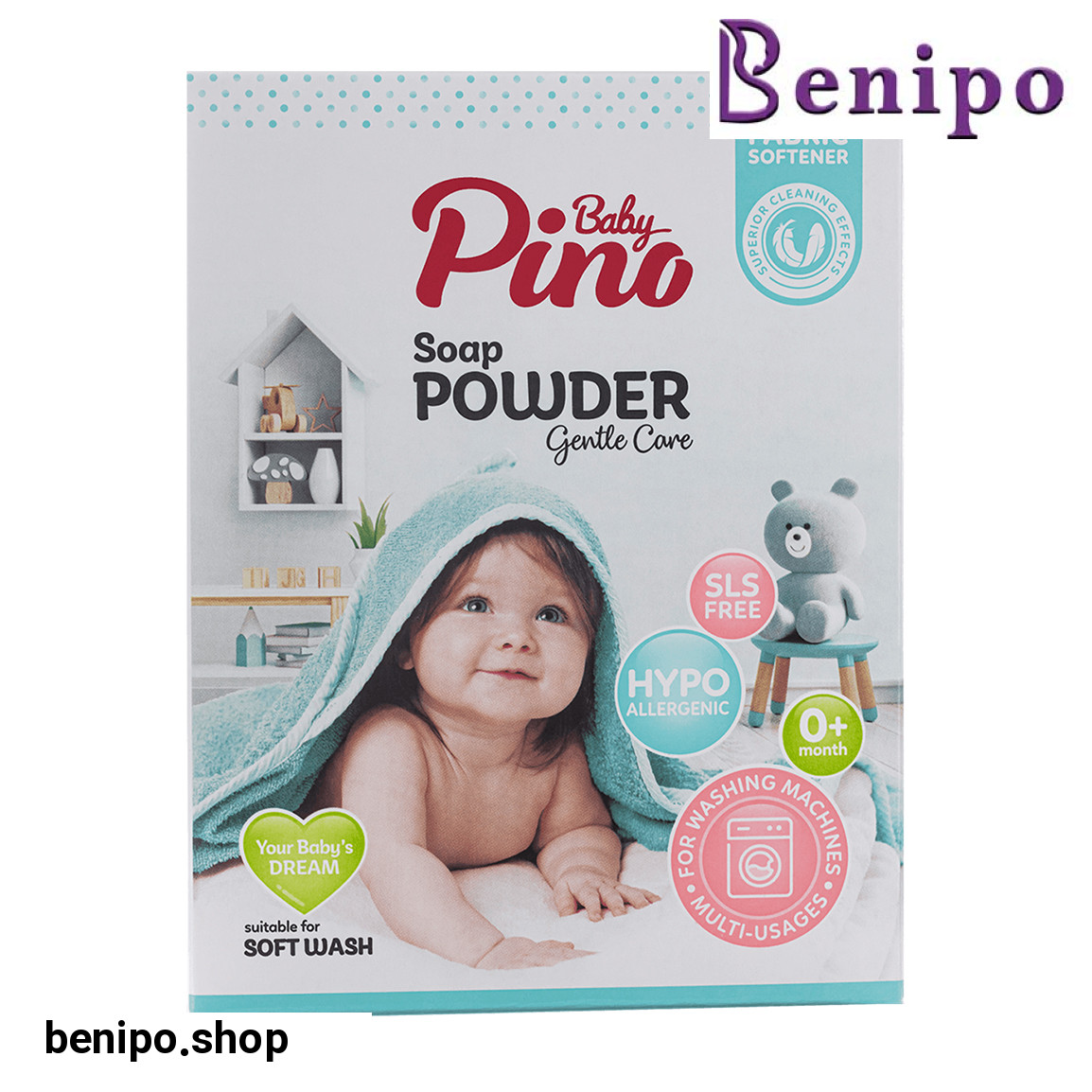 پودر صابون نوزاد مناسب شستشو با ماشین لباسشویی حجم 400 گرم