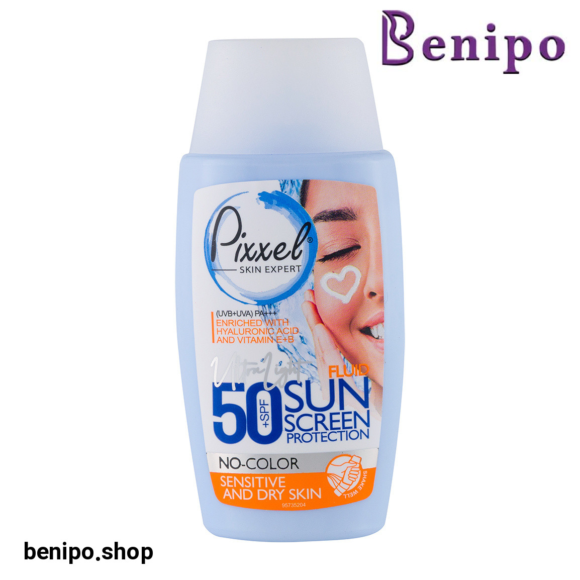 ضد آفتاب بدون رنگ مناسب پوست خشک و حساس 50میل