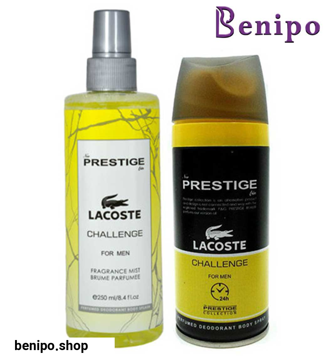 پک دو عددی اسپری و بادی اسپلش مردانه لاگوست چلنج