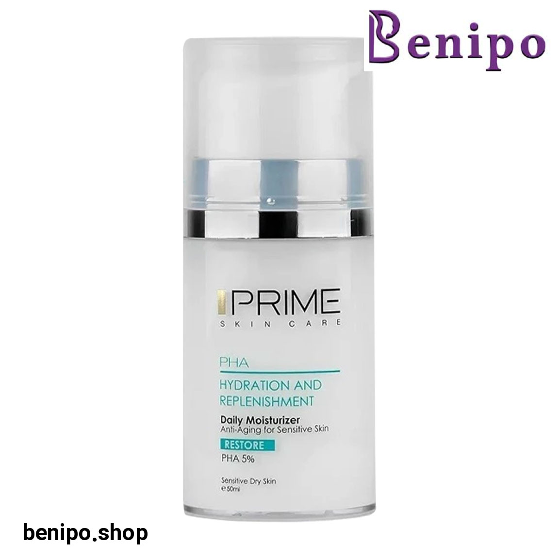 کرم بازسازی کننده و آبرسان صورت PHA 5% حجم 50 میلی لیتر