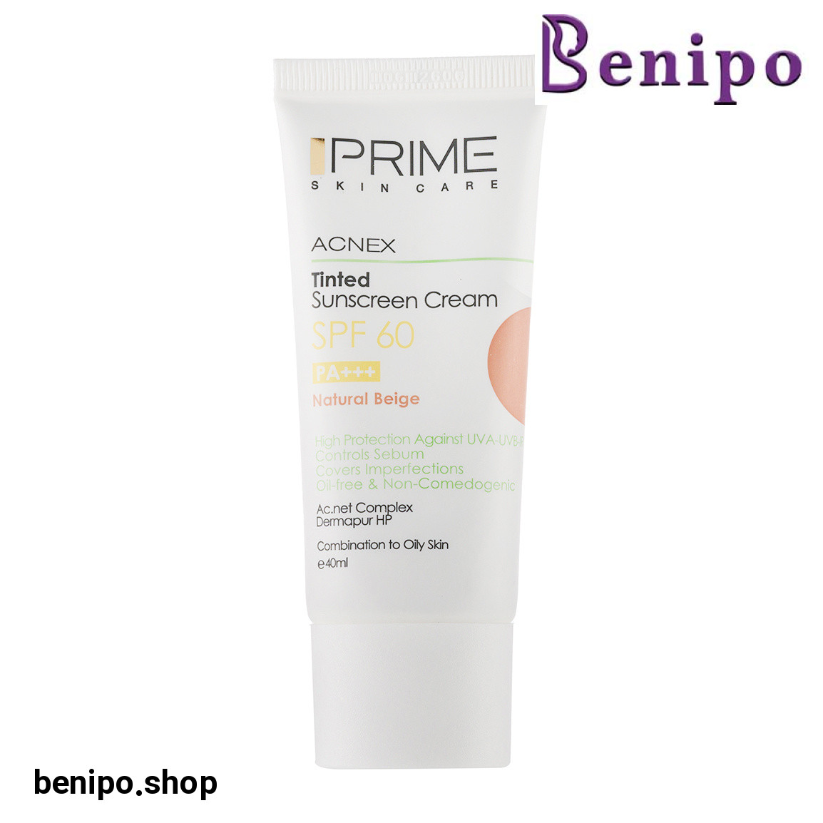 ضد آفتاب رنگی مدل Oil Free با SPF60 مناسب پوست چرب حجم 40 میلی لیتر