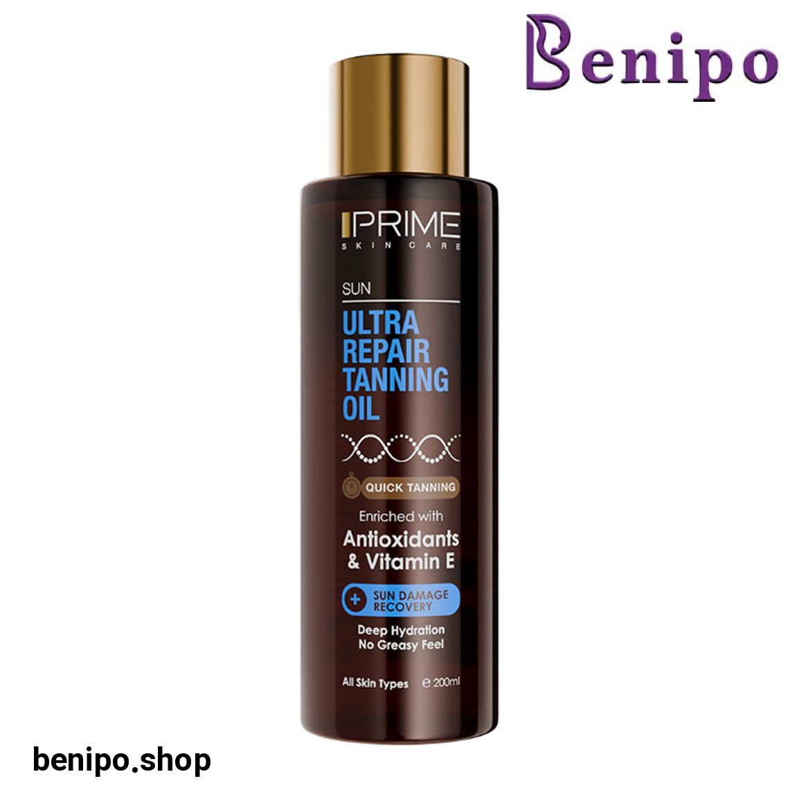 روغن آفتاب برنزه کننده و ترمیم کننده DNA حجم 200 میلی لیتر