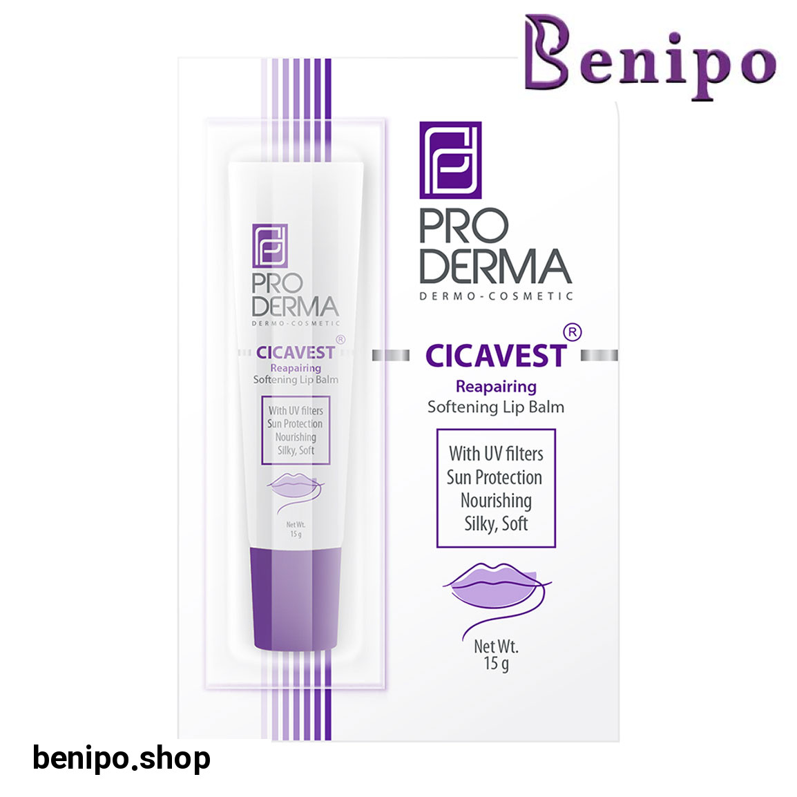 بالم لب نرم کننده و ترمیم کننده سری Cicavest وزن 15 گرم