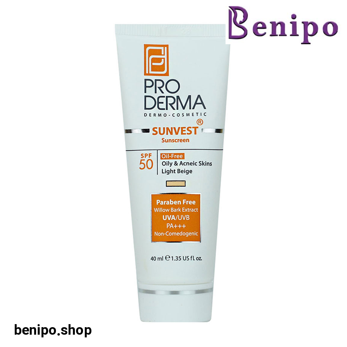 ضد آفتاب سری Sunvest با SPF 50 حجم 40 میلی لیتر