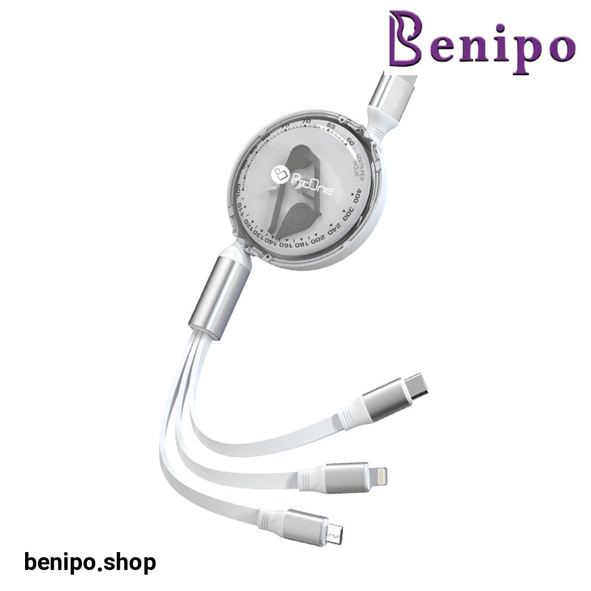 کابل تبدیل USB به USB-C و microUSB و لایتنینگ مدل PCC128R