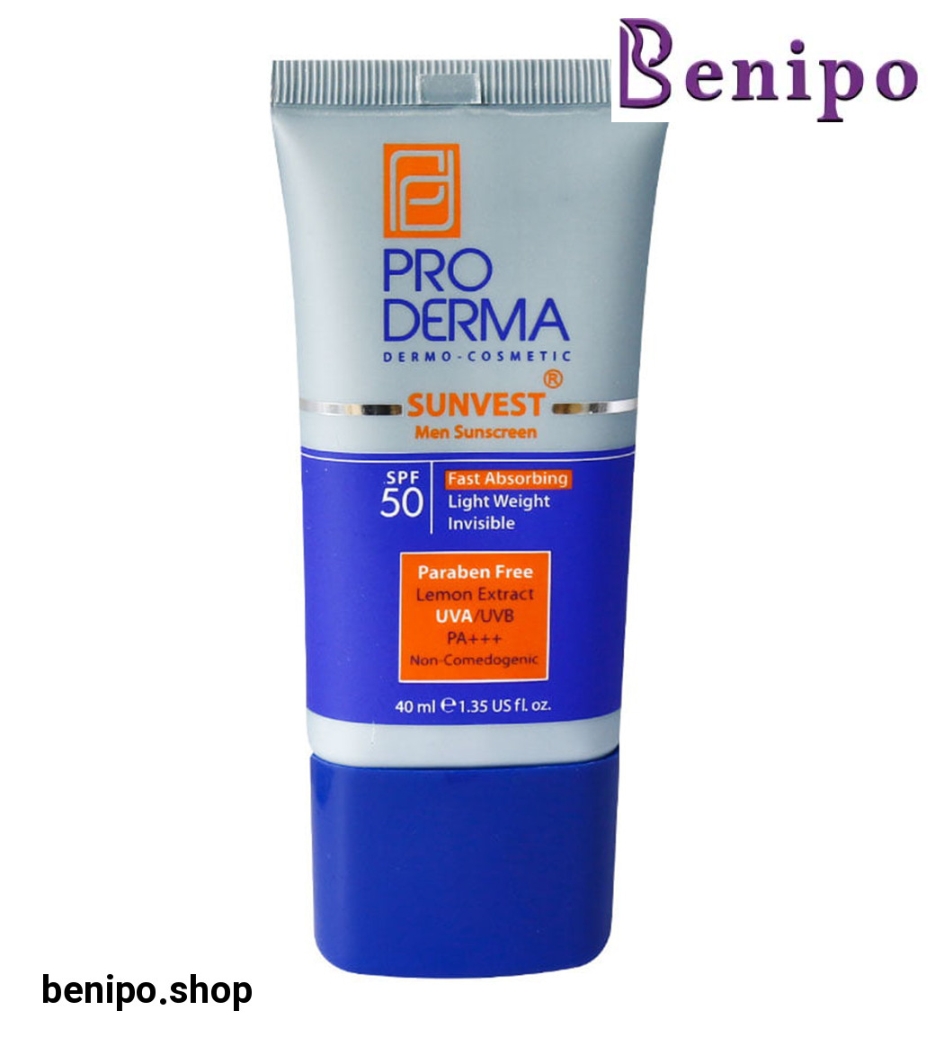 کرم ضد آفتاب مخصوص آقایان فاقد چربی با اس پی اف 50 حجم 40 میل