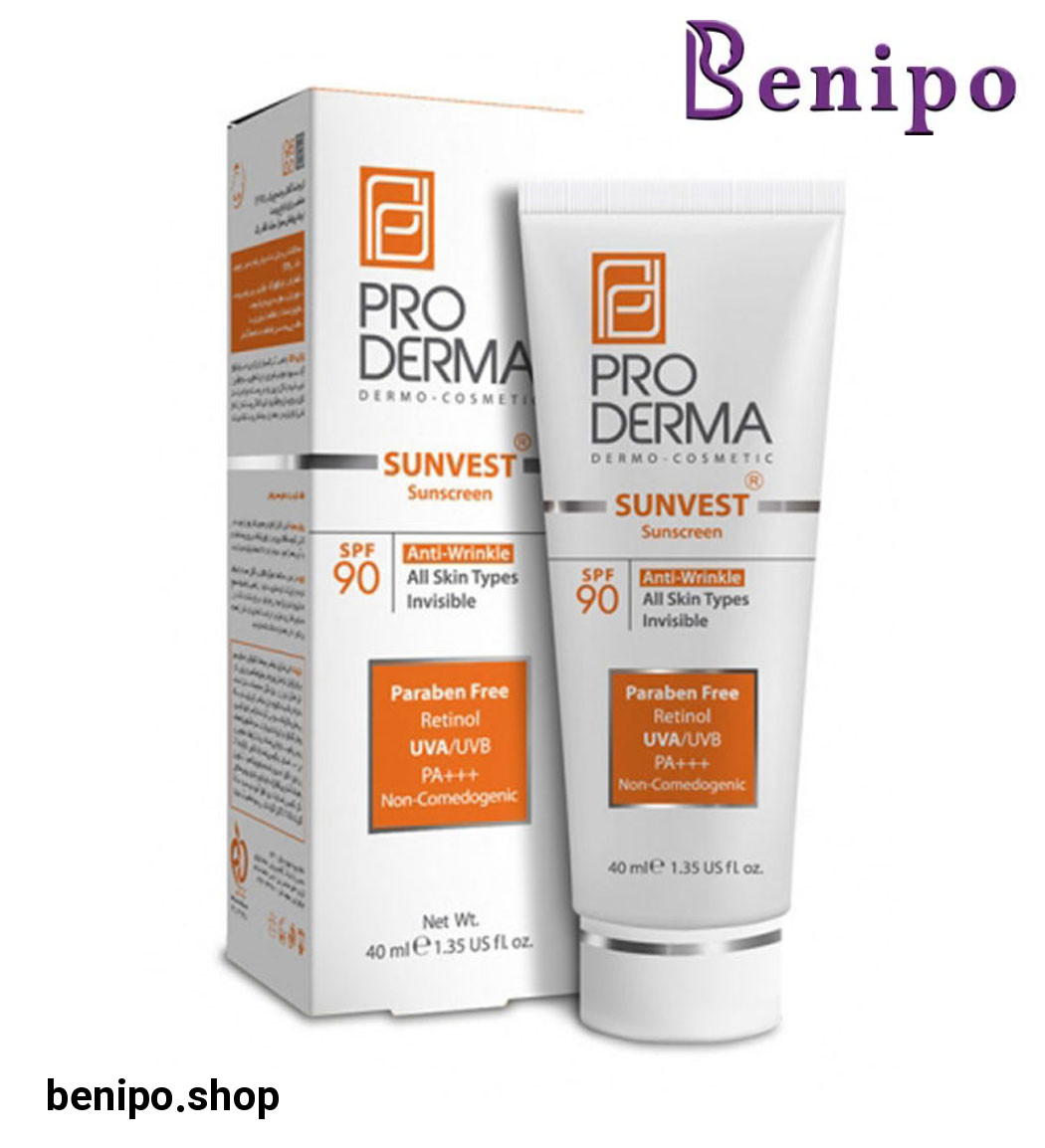 کرم ضد آفتاب و ضد چروک اس پی اف 90 حجم 40 میل