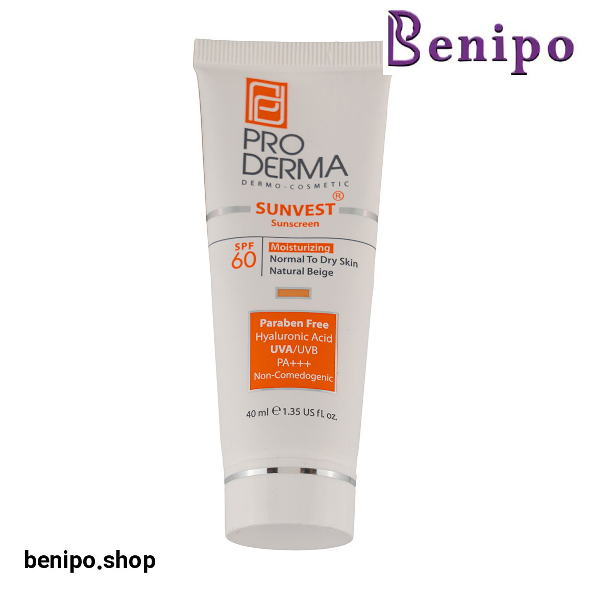 کرم ضد آفتاب رنگی با SPF 60 مناسب پوست معمولی و خشک حجم 40 میلی لیتر