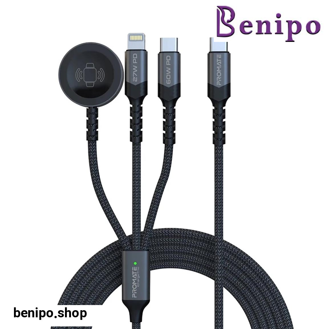 کابل شارژ USB-C به USB-C لایتنینگ مدل ICHARGE-TRIO