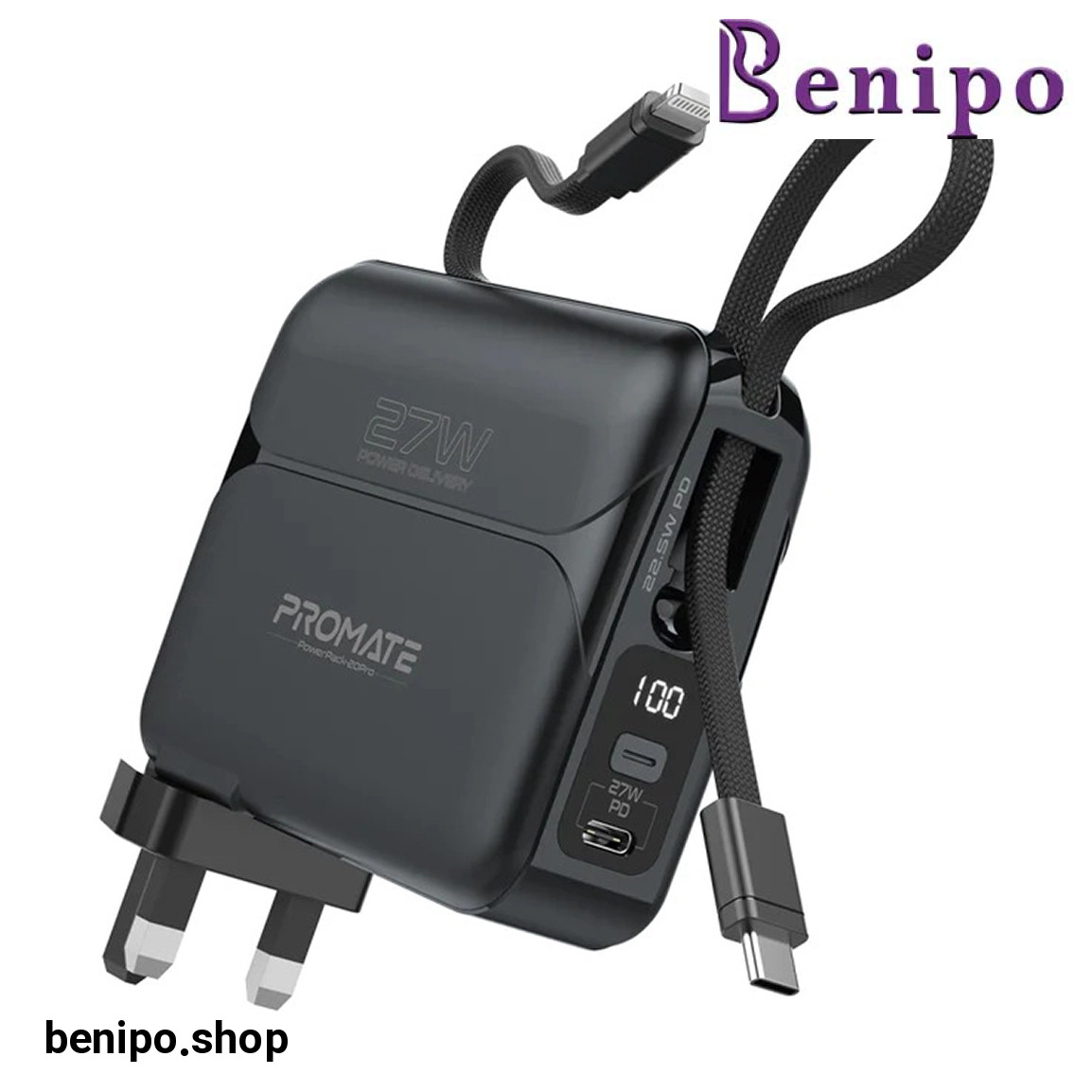 پاوربانک مدل POWERPACK با ظرفیت 20000 میلی آمپر