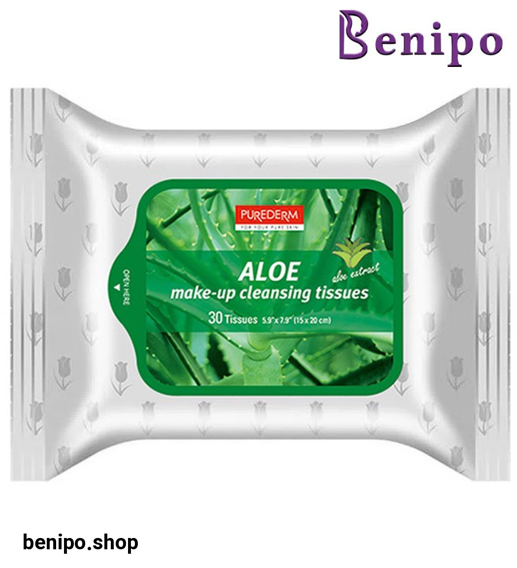 دستمال مرطوب پاک کننده آرایشی آلوئه ورا
