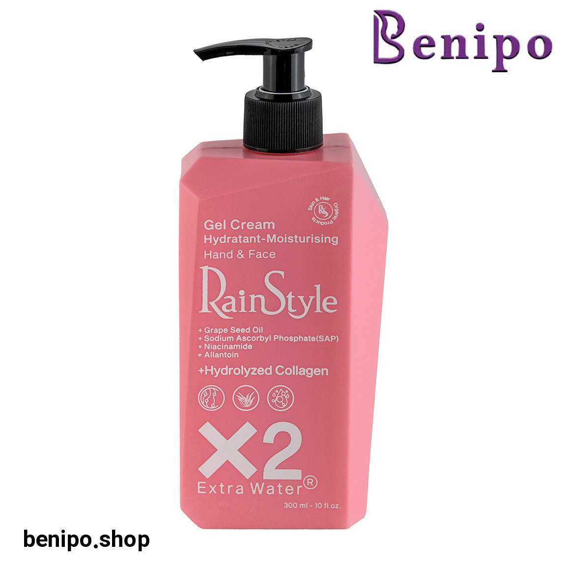 ژل کرم آبرسان حاوی کلاژن مناسب انواع پوست حجم 300 میلی لیتر