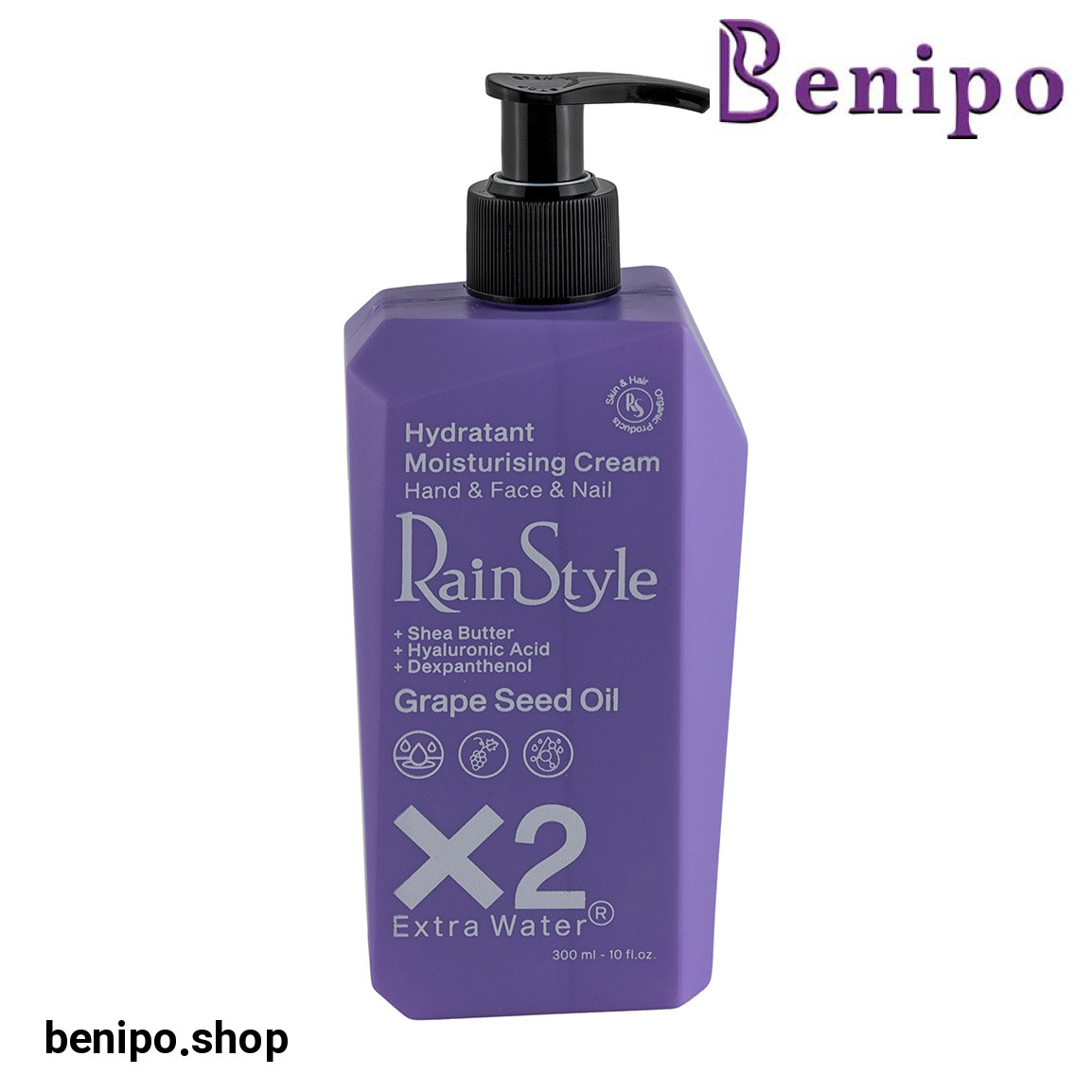 کرم آبرسان حاوی روغن هسته انگور مناسب انواع پوست حجم 300 میلی لیتر