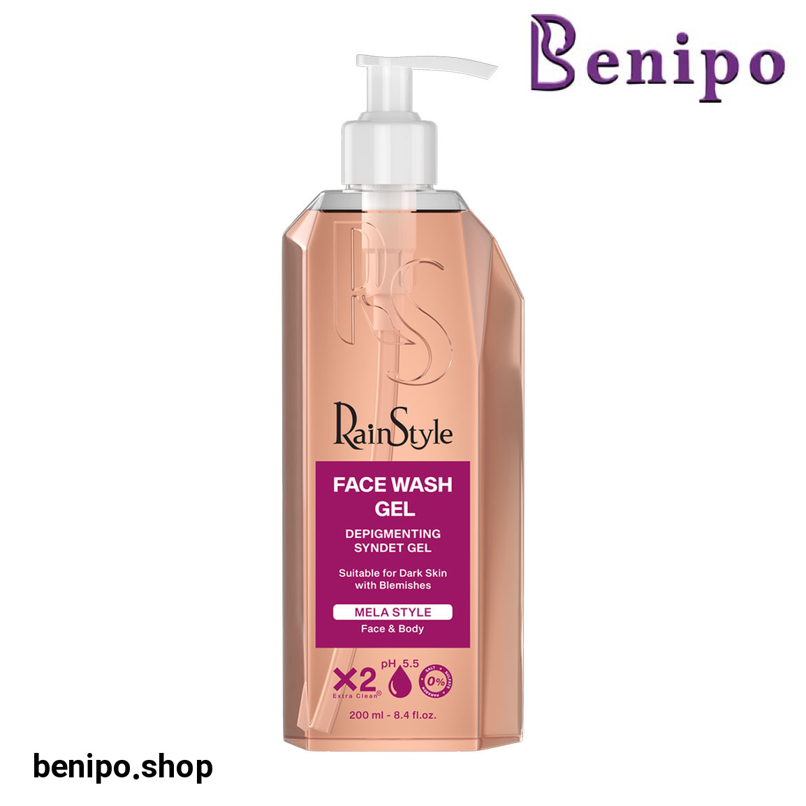 ژل شستشو مدل Mela Style مناسب پوست تیره و لک دار حجم 200 میلی لیتر