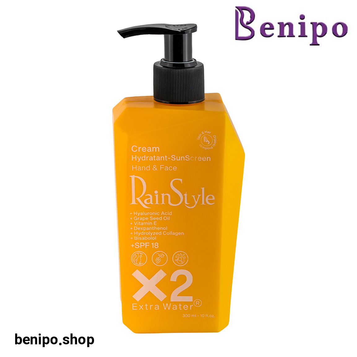 کرم ضد آفتاب آبرسان با SPF18 مناسب انواع پوست حجم 300 میلی لیتر