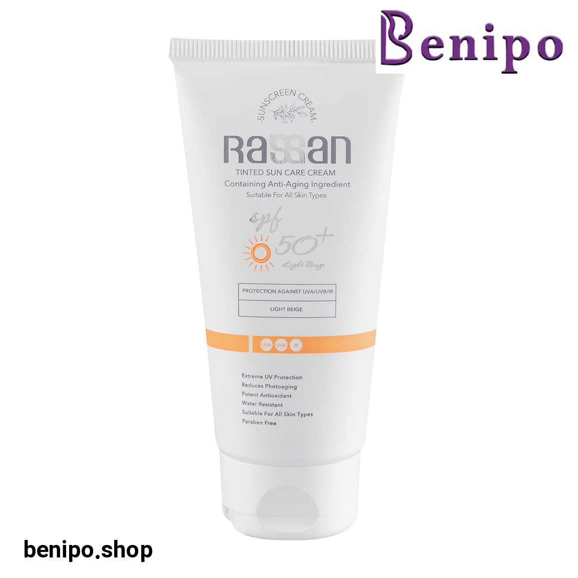 کرم ضد آفتاب رنگی با SPF 50 مناسب انواع پوست حجم 40 میلی لیتر