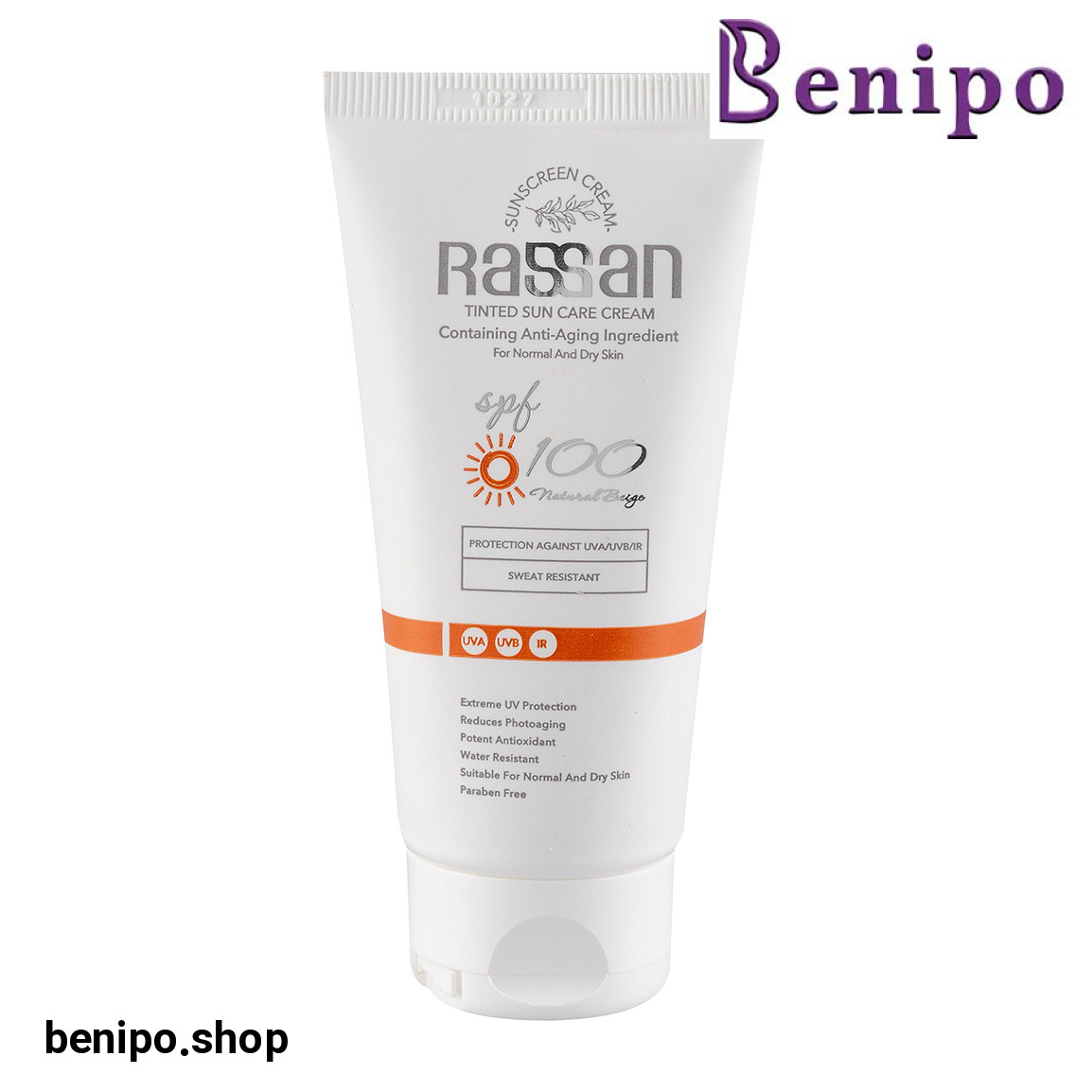 کرم ضد آفتاب رنگی با SPF 100 مناسب پوست خشک و معمولی حجم 40 میلی لیتر