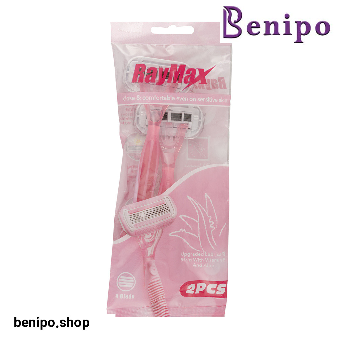 خودتراش چهار لبه صابون دار مناسب برای بانوان بسته 2 عددی