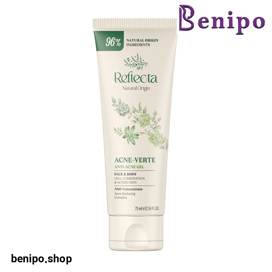 ژل ضد آکنه صورت و بدن مناسب پوست دارای آکنه حجم 75 میلی لیتر