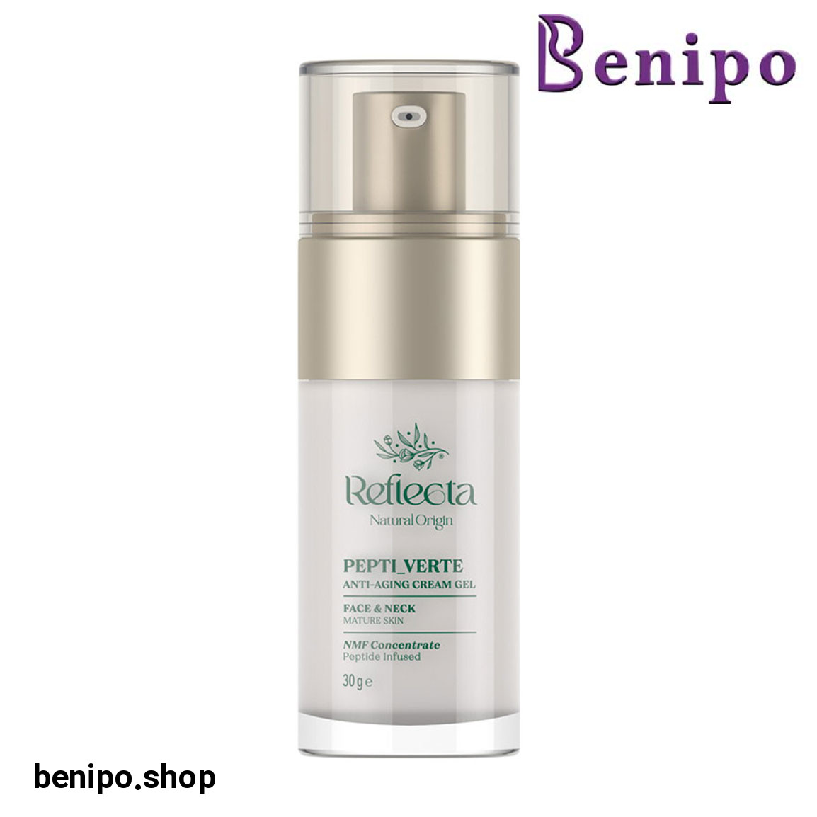 کرم ژل ضد چروک صورت و گردن حاوی پپتاید، مناسب پوست دارای چروک های سطحی حجم 30 میلی لیتر