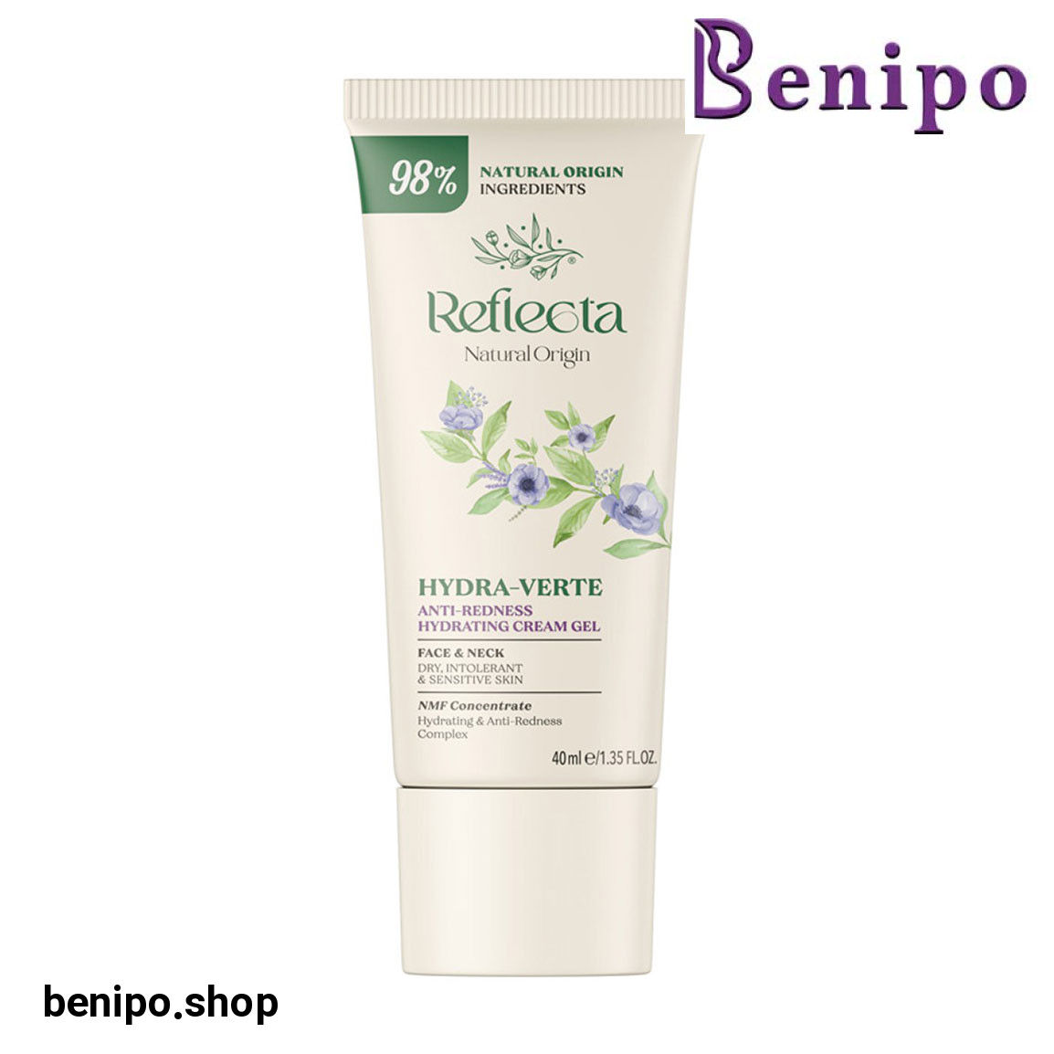 کرم ژل مرطوب کننده صورت و گردن مناسب پوست خشک، حساس و مستعد به قرمزی حجم 40 میلی لیتر