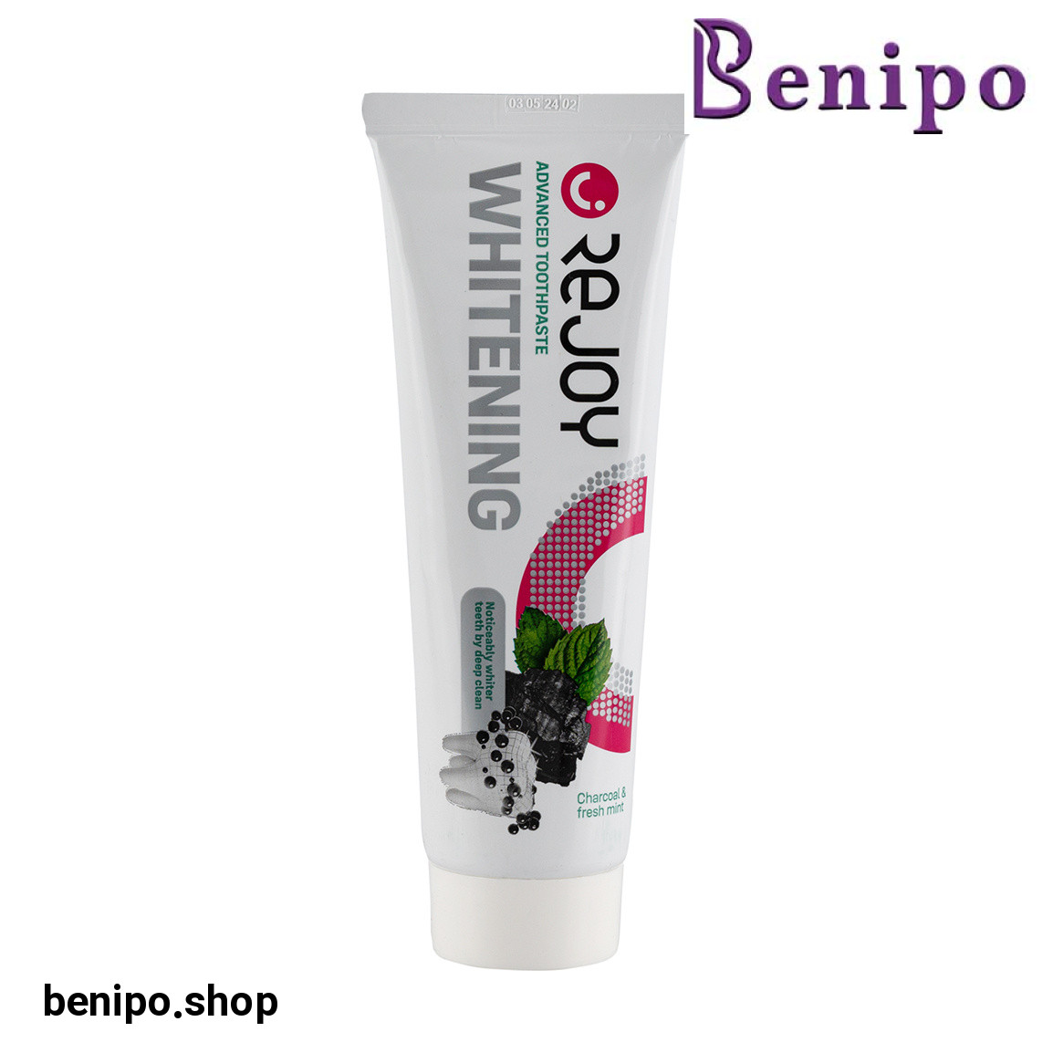 خمیر دندان ذغالی مدل سفید کننده حاوی عصاره نعنا حجم 100 گرم