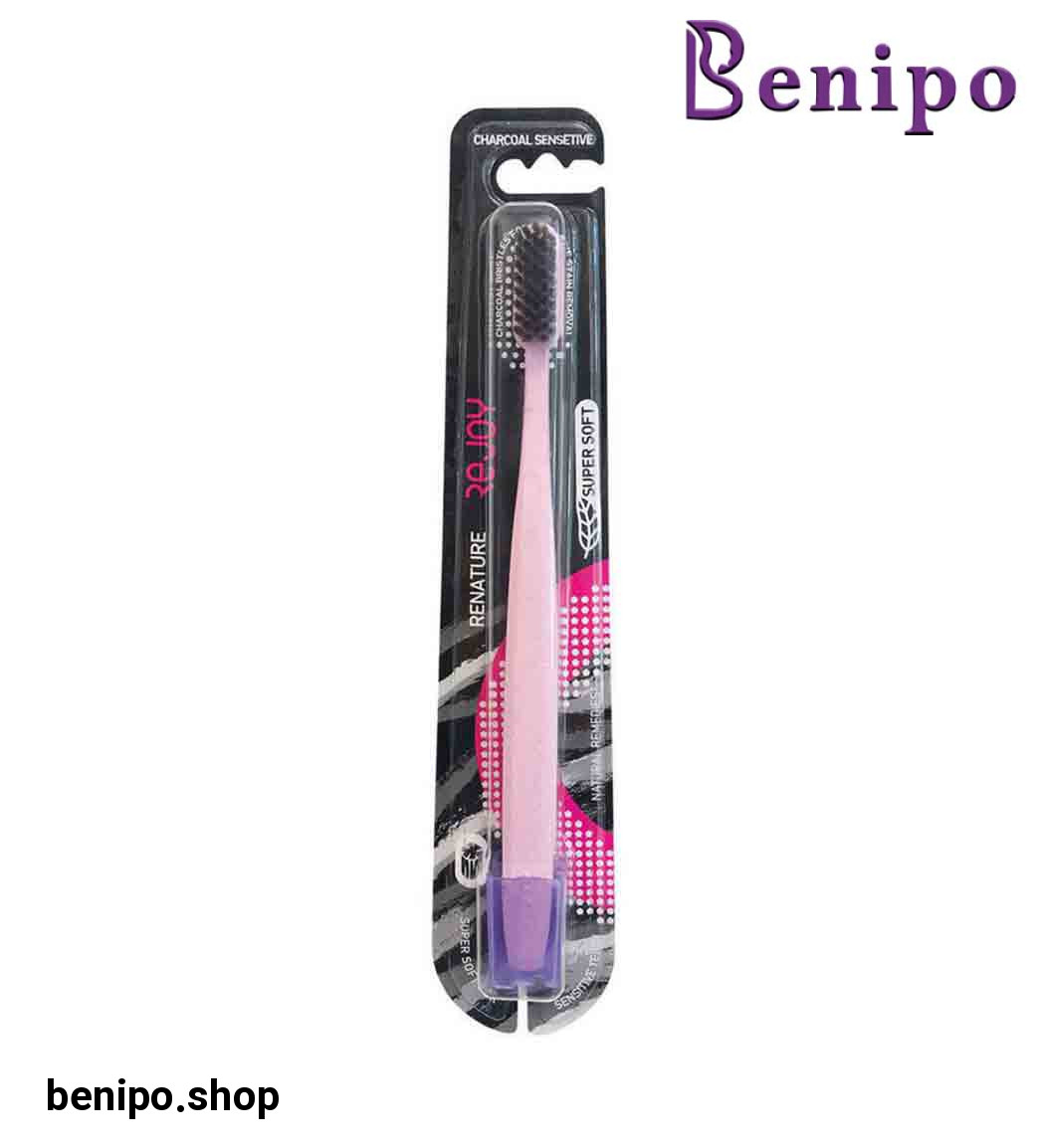 مسواک مدل Renature حاوی زغال فعال با برس فوق العاده نرم