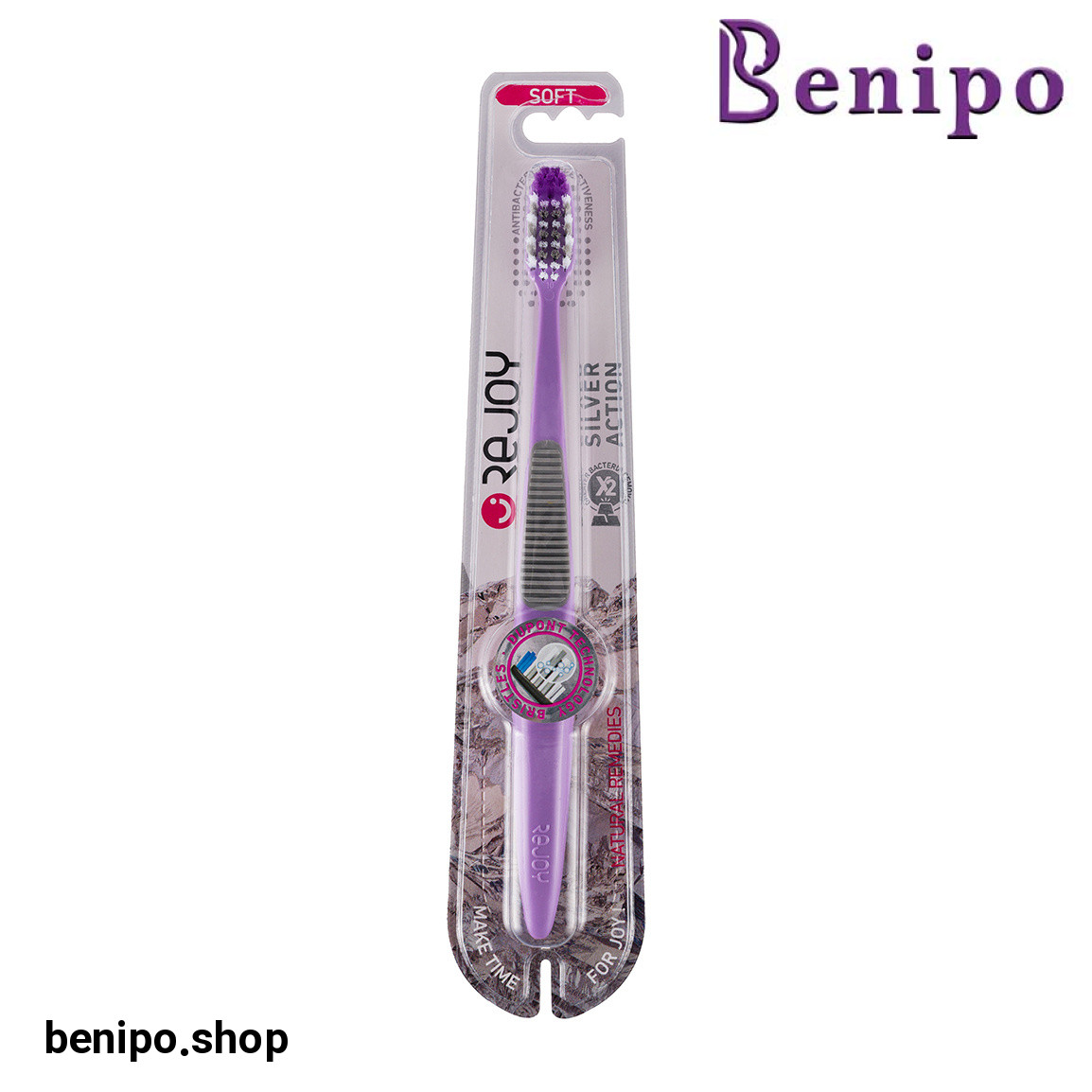 مسواک مدل Renature حاوی ذرات نقره با برس نرم ارسال با رنگ رندوم