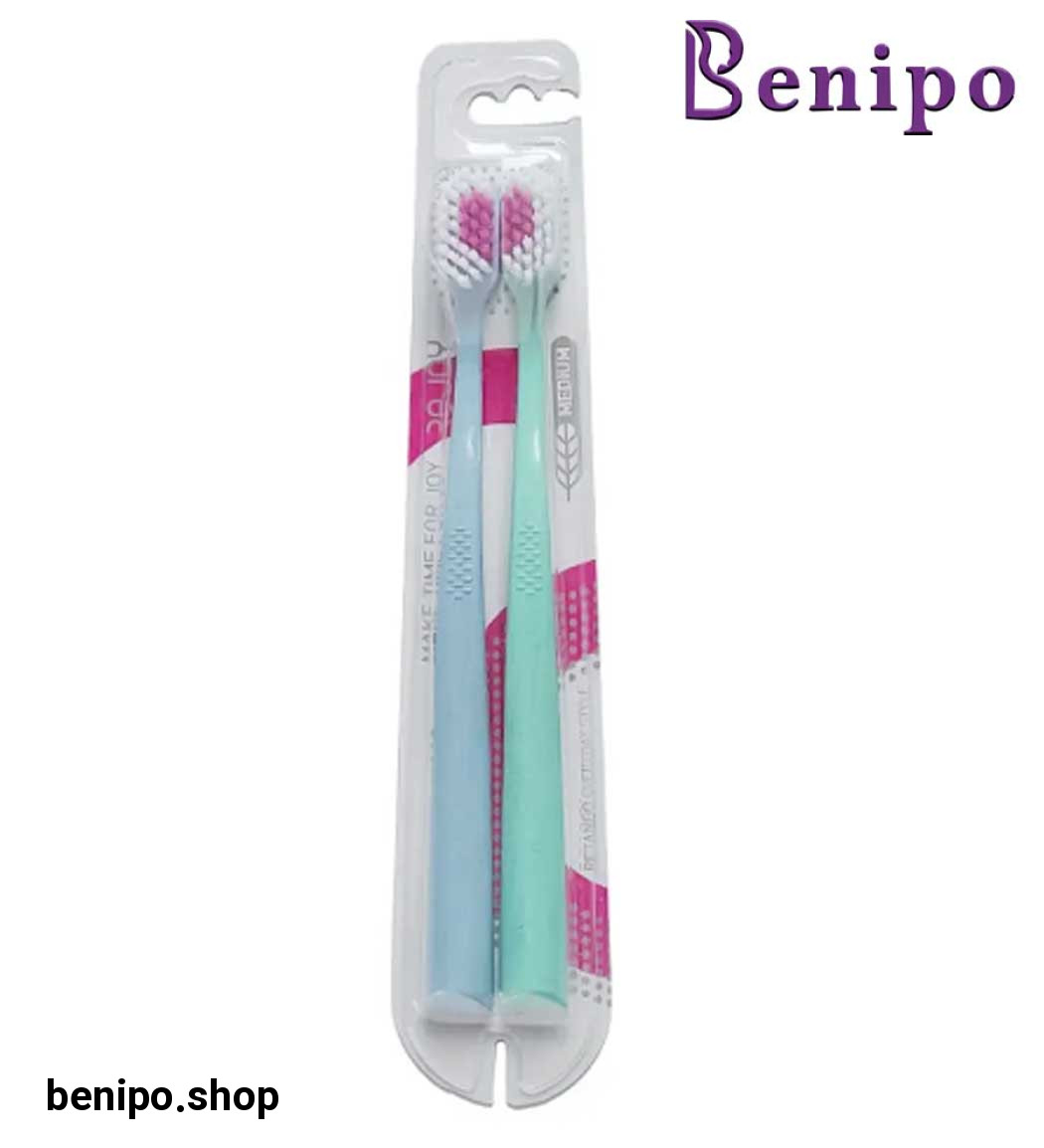 مسواک ری تنگو دوتایی با دسته سازگار با طبیعت و برس نرم