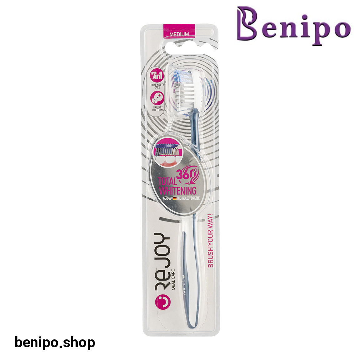 مسواک مدل TOTAL WHITENING 360 با برس متوسط