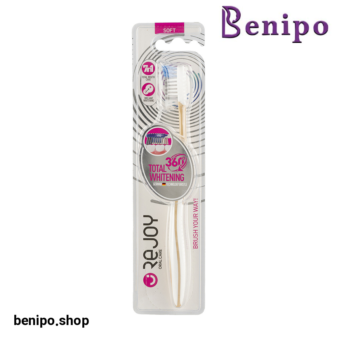 مسواک مدل TOTAL WHITENING 360 با برس نرم