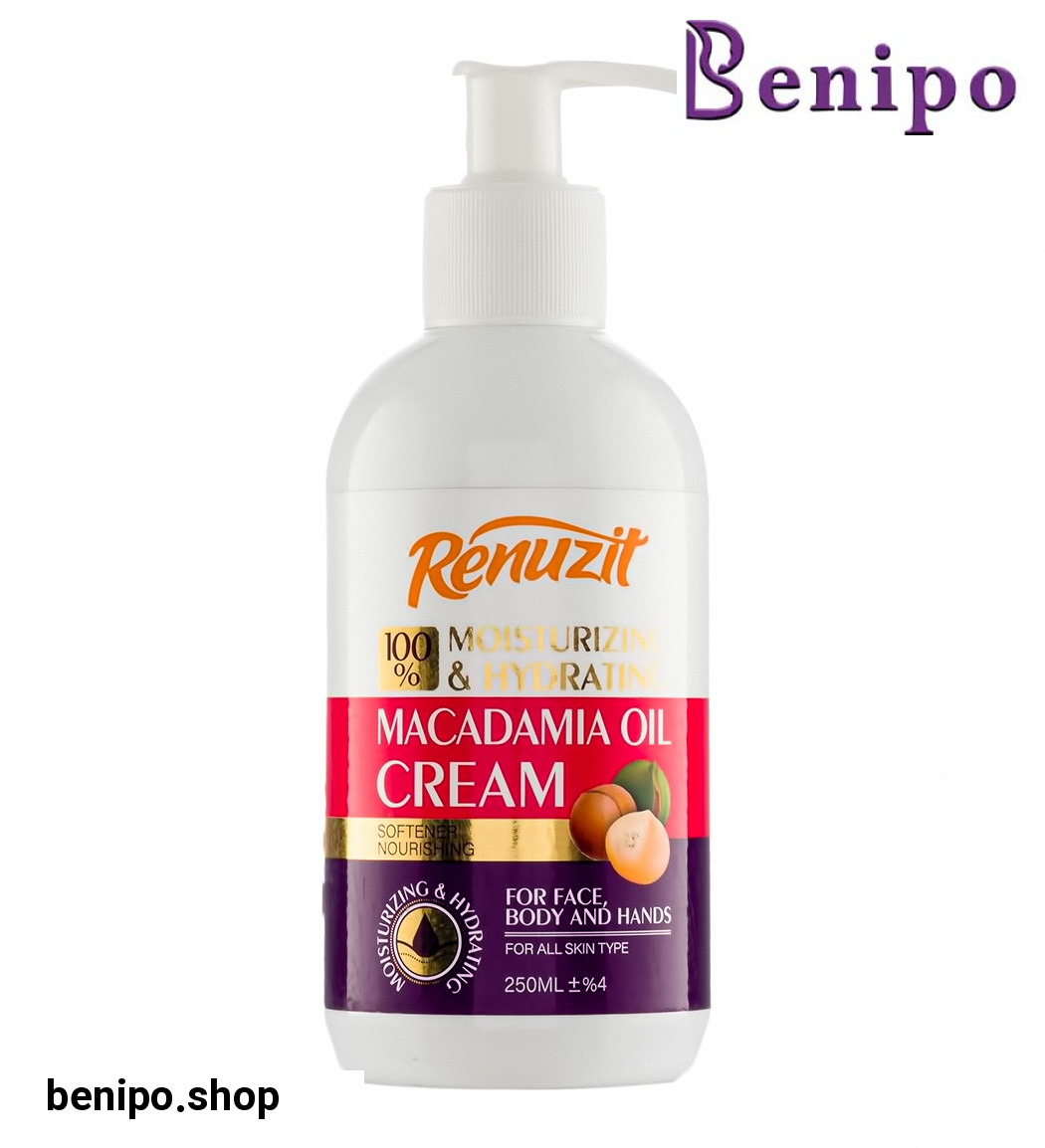 کرم آبرسان و مرطوب کننده پمپی حاوی روغن ماکادمیا 250میل