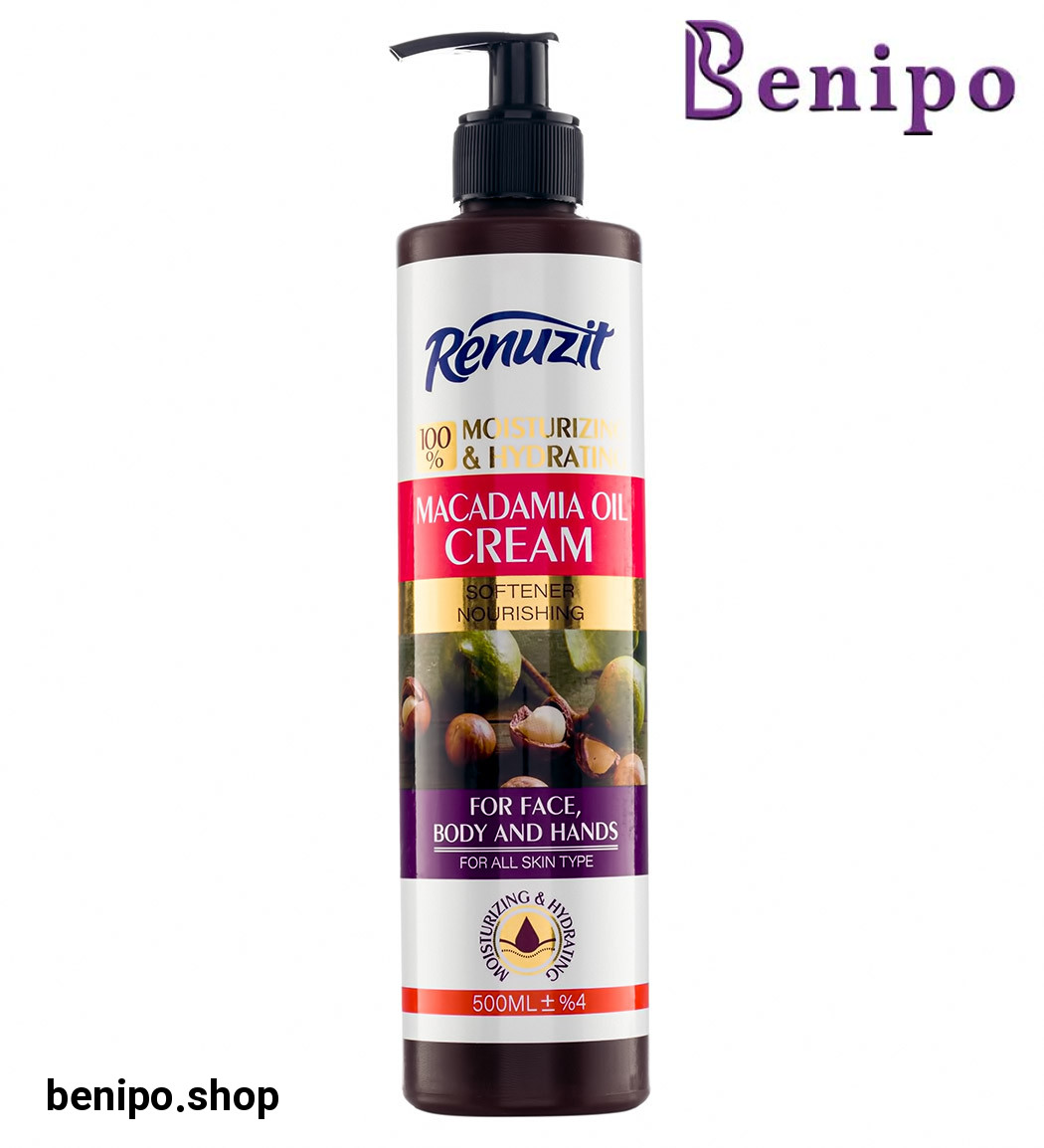 کرم آبرسان و مرطوب کننده پمپی حاوی روغن ماکادمیا 500میل