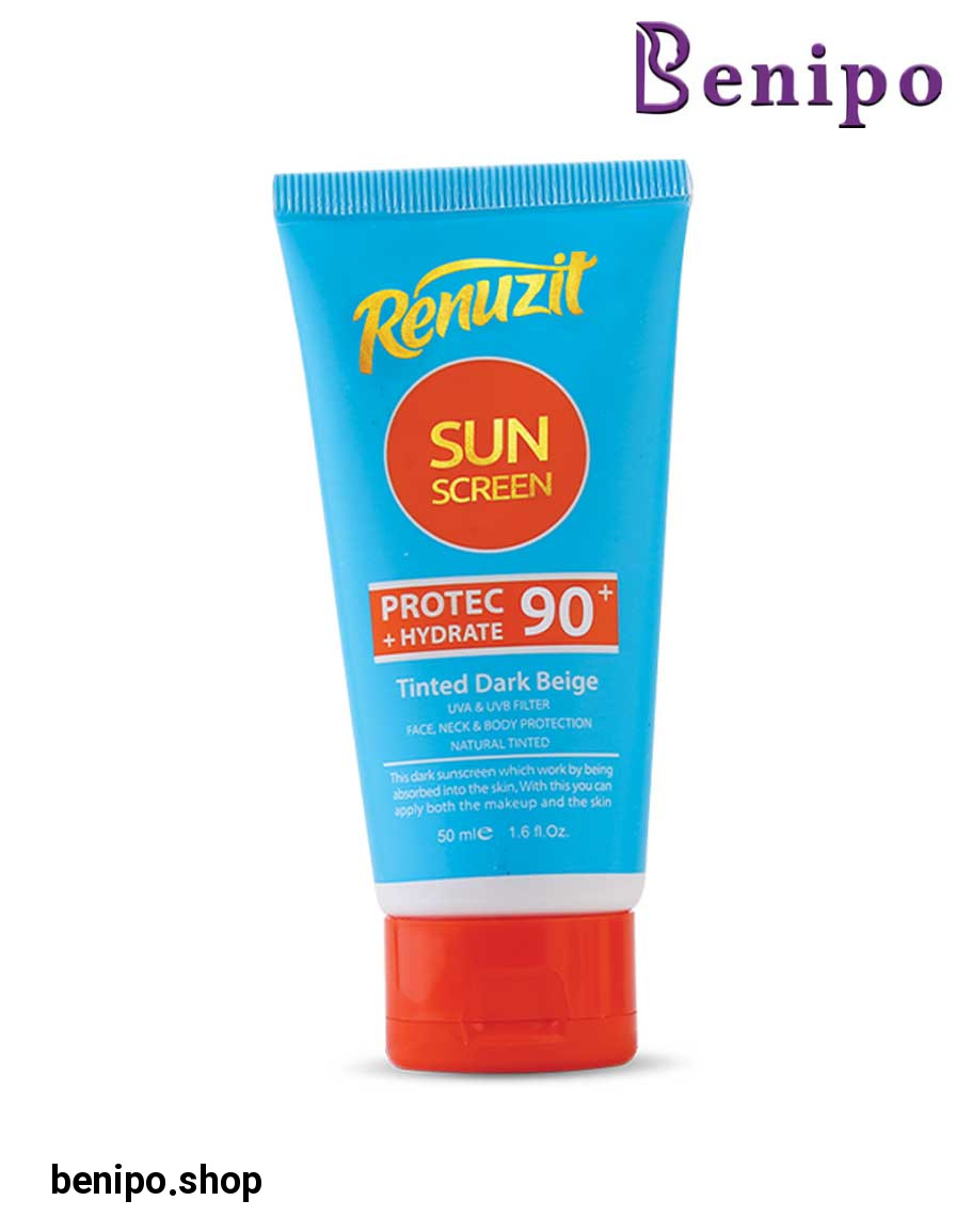 کرم ضد آفتاب SPF90 رنگی بژ تیره 50میل