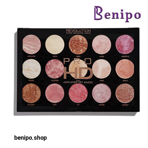 پالت 15 تايي هايلايتر، رژگونه و برنزر مدل اچ دي پرو آمپيليفايد گت بيکد