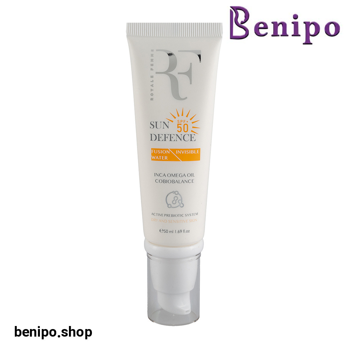 کرم ضد آفتاب بی رنگ با SPF 50 مناسب پوست خشک حجم 50 میلی لیتر